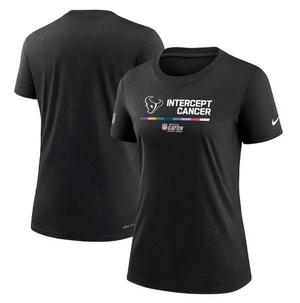 Women's Houston Texans 2022 Black Crucial Catch Performance T-Shirt(Run Small) Women's Houston Texans 2022 Black Crucial Catch Performance T-Shirt(Run Small)